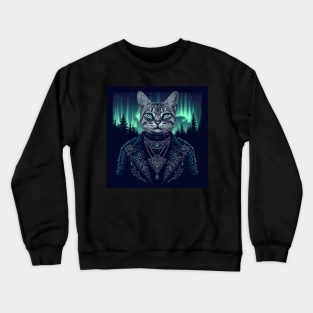 Silver Bengal Cat Crewneck Sweatshirt